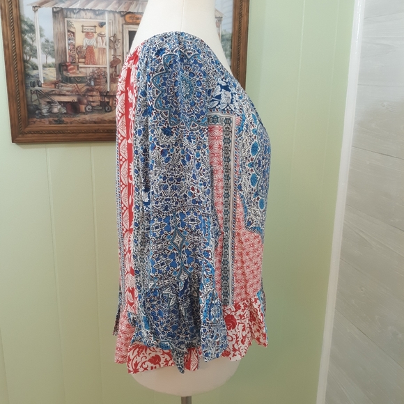 Sanctuary bell sleeve peasant top blouse large *F - Picture 3 of 6